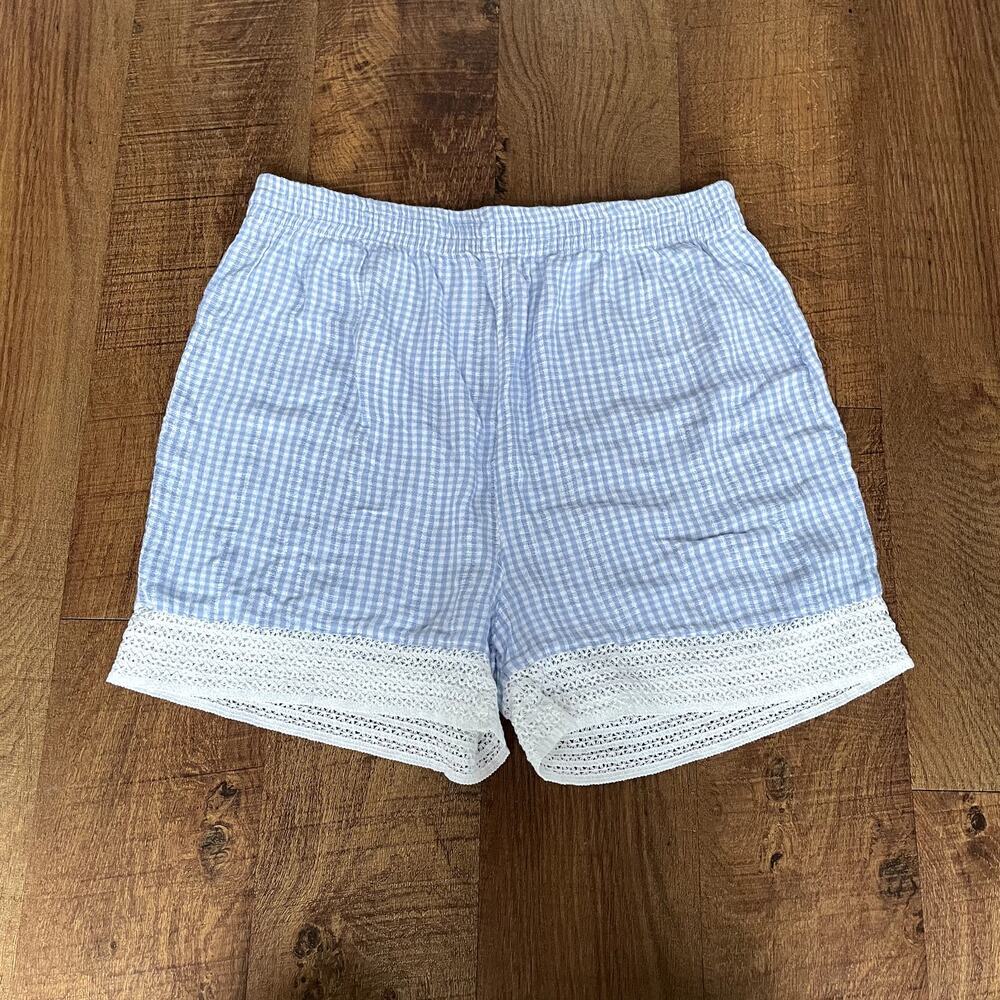 Blue & White Gingham Shorts